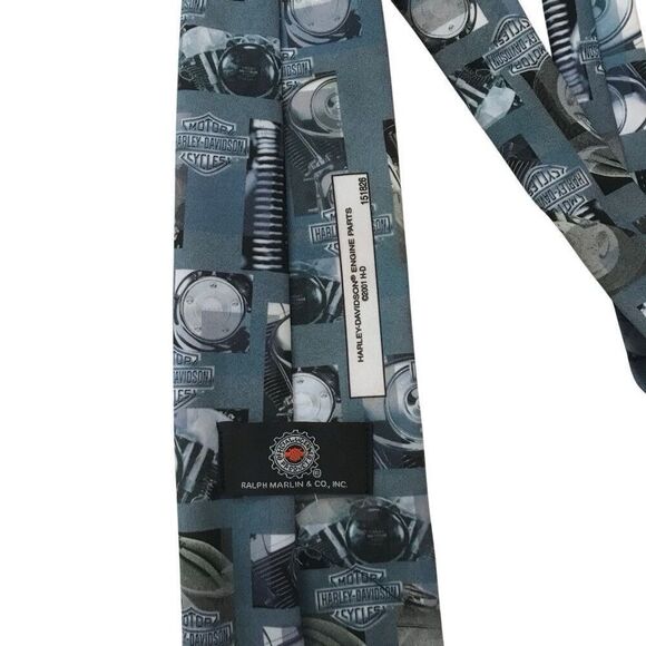 Ralph Marlin Harley Davidson Motor Cycle 2001  Neck Tie USA 58'L 3.5"W - Picture 2 of 4
